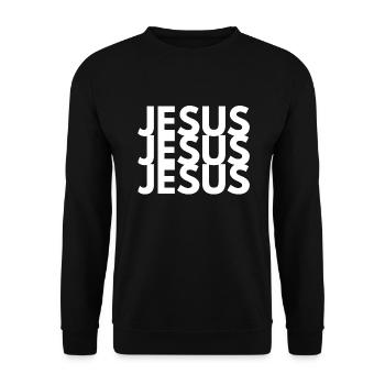 Jesus Jesus jesus - Unisex Pullover - Schwarz - Vorne - Alina (178cm) & Michal (187cm)