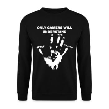 PC Gamer Hand - Unisex Pullover - Schwarz - Vorne - Alina (178cm) & Michal (187cm)