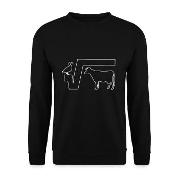 Math duck root from cow - Unisex Sweatshirt - black - Front - Alina (178cm) & Michal (187cm)