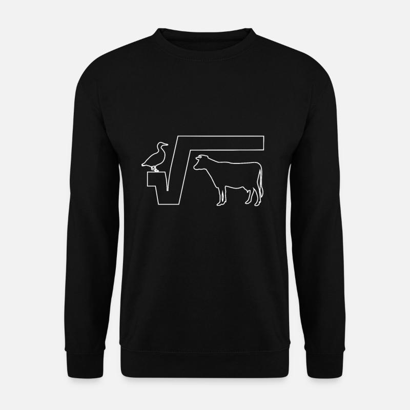 Mathe Ente Wurzel aus Kuh - Unisex Pullover - Schwarz