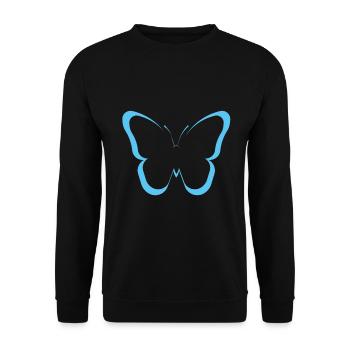 papillon butterfly - Sweat-shirt Unisexe - noir - Devant - Alina (178cm) & Michal (187cm)