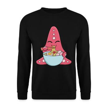 Seestern - Unisex Pullover - Schwarz - Vorne - Alina (178cm) & Michal (187cm)
