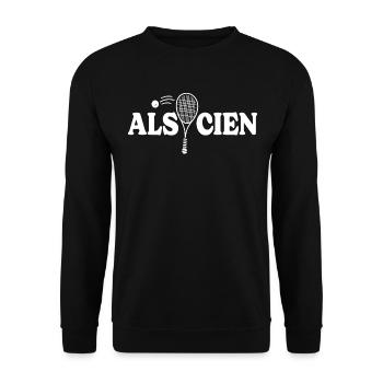Grande Raquette De Squash Alsacien Joueur De Squas - Sweat-shirt Unisexe - noir - Devant - Alina (178cm) & Michal (187cm)