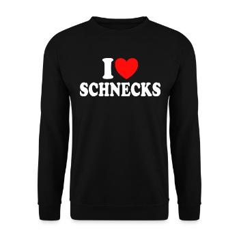 Rosinenbrot Schneck Konditor - Unisex Pullover - Schwarz - Vorne - Alina (178cm) & Michal (187cm)