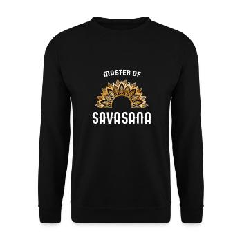 Maître de Shavasana - Sweat-shirt Unisexe - noir - Devant - Alina (178cm) & Michal (187cm)