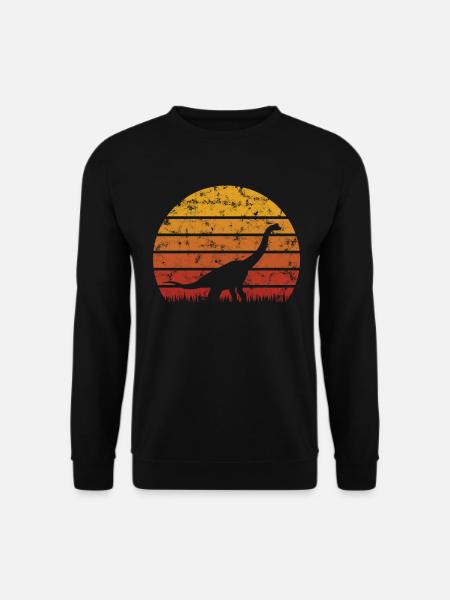 Brachiosaurus Dinosaurier Vintage Saurier Geschenk - Unisex Pullover - Schwarz