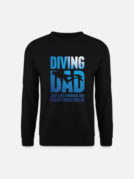 Tauchen Vater Cooler Papa Dad Diving Geschenk - Unisex Pullover - Schwarz