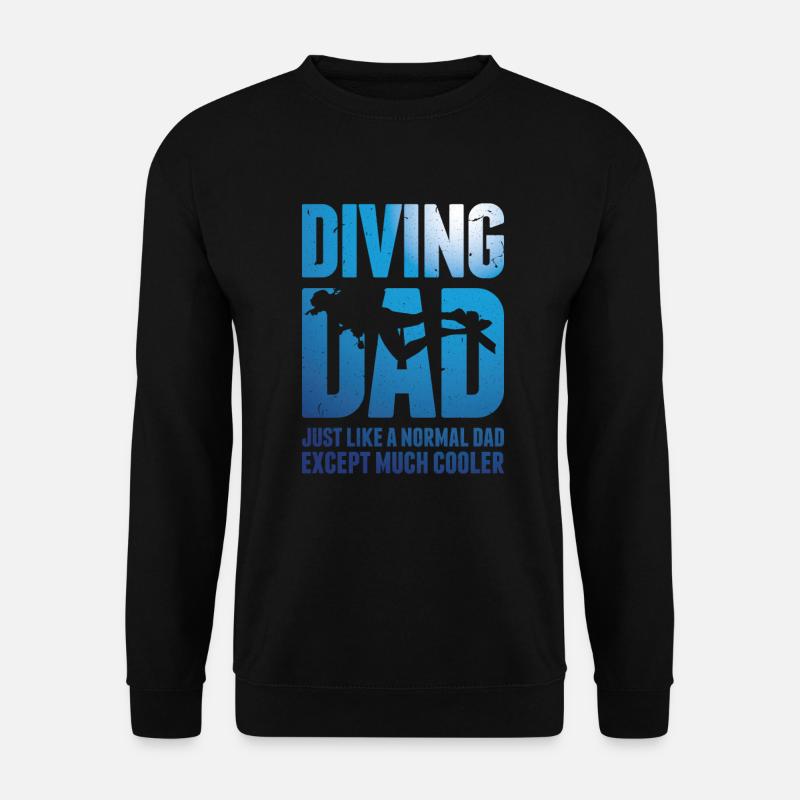 Tauchen Vater Cooler Papa Dad Diving Geschenk - Unisex Pullover - Schwarz