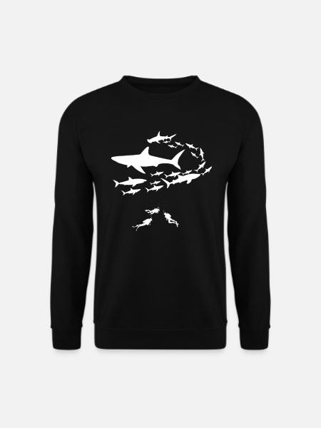 Plongeur requin plongée requin plongée requins cadeau - Sweat-shirt Unisexe - noir