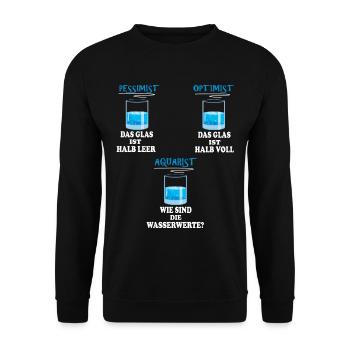 Aquarianer Aquarium Aquascaping Aquaristik - Unisex Pullover - Schwarz - Vorne - Alina (178cm) & Michal (187cm)