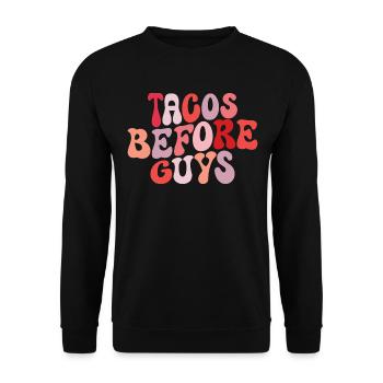 Tacos Before Guys Comedy Tacos - Unisex Pullover - Schwarz - Vorne - Alina (178cm) & Michal (187cm)