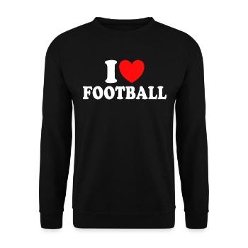 Ich liebe Fußball Humor Fuß Fußball - Unisex Pullover - Schwarz - Vorne - Alina (178cm) & Michal (187cm)