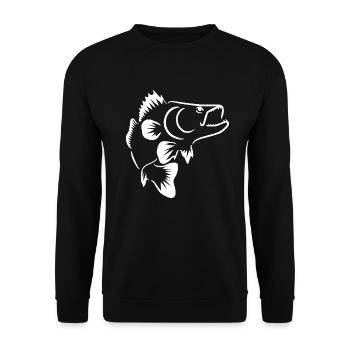Zander fishing - predator fishing - Unisex Sweatshirt - black - Front - Alina (178cm) & Michal (187cm)