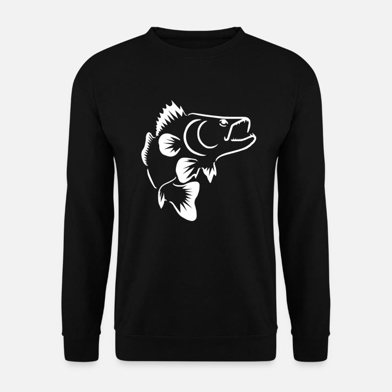 Zander Angeln - Raubfisch Angeln - Unisex Pullover - Schwarz