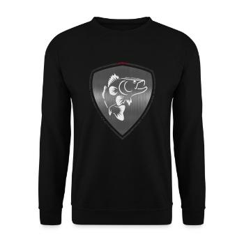 Fishing zander - Unisex Sweatshirt - black - Front - Alina (178cm) & Michal (187cm)