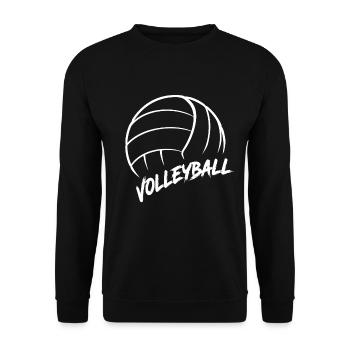 Volleyball spielen - Volleyballer - Unisex Pullover - Schwarz - Vorne - Alina (178cm) & Michal (187cm)