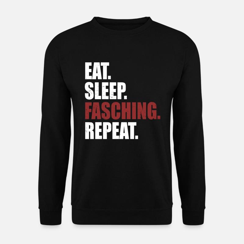 Fasching - Nur noch feiern im Kopf - Unisex Pullover - Schwarz