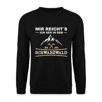 Mir reichts - Ich geh in den Schwarzwald - Unisex Pullover - Schwarz - Vorne - Alina (178cm) & Michal (187cm)