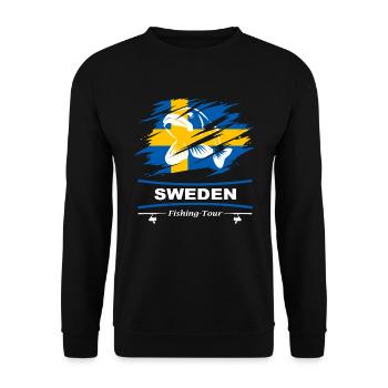 Sweden fishing - Unisex Sweatshirt - black - Front - Alina (178cm) & Michal (187cm)