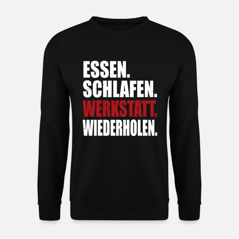 Werkstatt Mann - Unisex Pullover - Schwarz