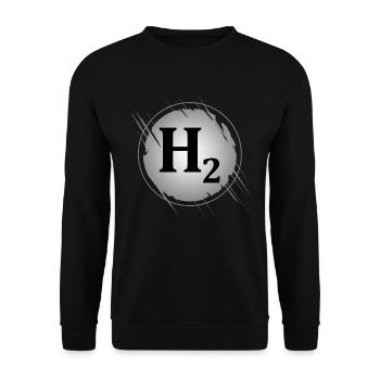Hydrogène H2 - Sweat-shirt Unisexe - noir - Devant - Alina (178cm) & Michal (187cm)