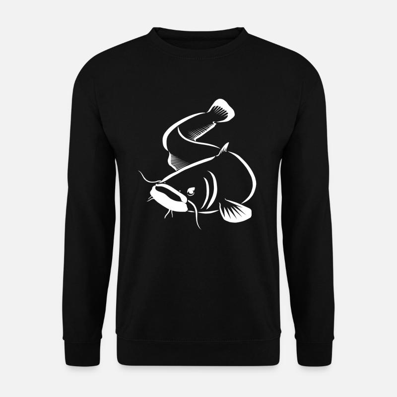 Wels - Welsangeln - Unisex Pullover - Schwarz