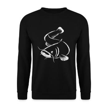 catfish - Unisex Sweatshirt - black - Front - Alina (178cm) & Michal (187cm)