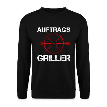 Auftragsgriller - Unisex Pullover - Schwarz - Vorne - Alina (178cm) & Michal (187cm)