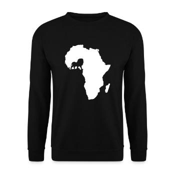 Africa lion safari - Unisex Sweatshirt - black - Front - Alina (178cm) & Michal (187cm)