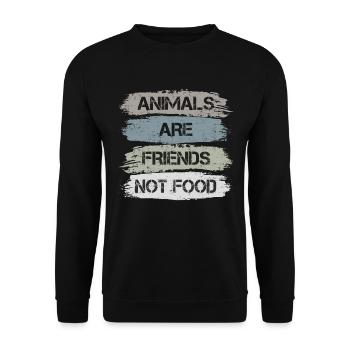 Militants des droits des animaux Bien-être animal - les animaux sont des amis - Sweat-shirt Unisexe - noir - Devant - Alina (178cm) & Michal (187cm)