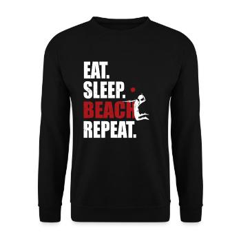 Beachvolleyball - Unisex Pullover - Schwarz - Vorne - Alina (178cm) & Michal (187cm)