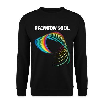 Rainbow soul gift - Unisex Sweatshirt - black - Front - Alina (178cm) & Michal (187cm)