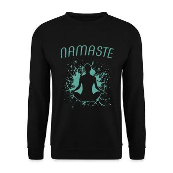 namaste yoga - Unisex Pullover - Schwarz - Vorne - Alina (178cm) & Michal (187cm)
