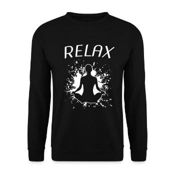 Yoga - Unisex Pullover - Schwarz - Vorne - Alina (178cm) & Michal (187cm)