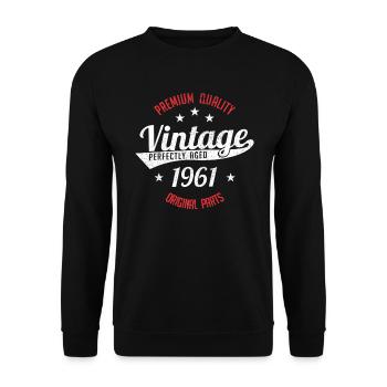 Vintage (1961) - Unisex Sweatshirt - black - Front - Alina (178cm) & Michal (187cm)