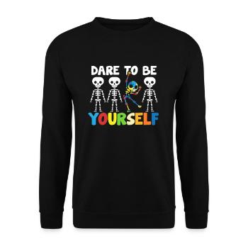 Autism Asperger Autist autistic autism gift - Unisex Sweatshirt - black - Front - Alina (178cm) & Michal (187cm)