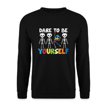 autism - Unisex Sweatshirt - black - Front - Alina (178cm) & Michal (187cm)