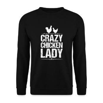 Chicken lady - Unisex Sweatshirt - black - Front - Alina (178cm) & Michal (187cm)
