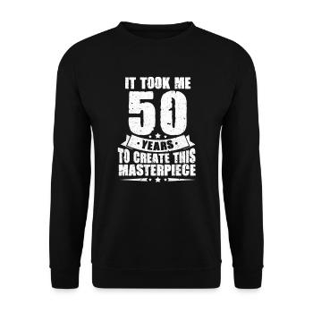 50th birthday party 50 years 1969 1969 gift - Unisex Sweatshirt - black - Front - Alina (178cm) & Michal (187cm)