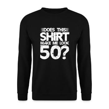 50 years - Unisex Sweatshirt - black - Front - Alina (178cm) & Michal (187cm)