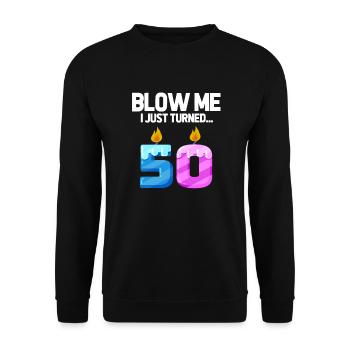 50th birthday - Unisex Sweatshirt - black - Front - Alina (178cm) & Michal (187cm)