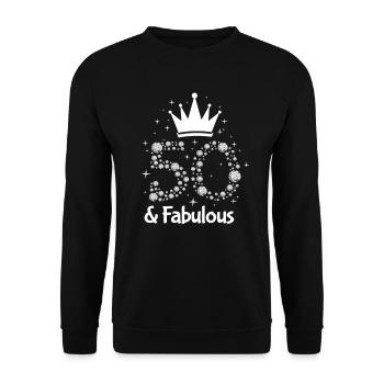 50th birthday 50 years party queen gift - Unisex Sweatshirt - black - Front - Alina (178cm) & Michal (187cm)