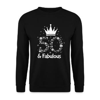 50th birthday - Unisex Sweatshirt - black - Front - Alina (178cm) & Michal (187cm)
