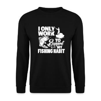Fishing fishing fish fishing gift - Unisex Sweatshirt - black - Front - Alina (178cm) & Michal (187cm)