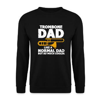 Père trombone - Sweat-shirt Unisexe - noir - Devant - Alina (178cm) & Michal (187cm)