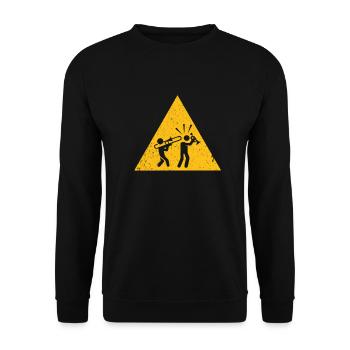 Posaune - Unisex Pullover - Schwarz - Vorne - Alina (178cm) & Michal (187cm)
