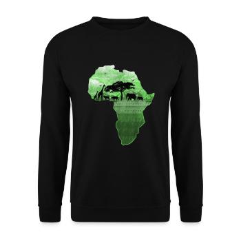 Afrika - Unisex Pullover - Schwarz - Vorne - Alina (178cm) & Michal (187cm)