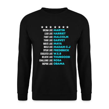Black History - Unisex Sweatshirt - black - Front - Alina (178cm) & Michal (187cm)