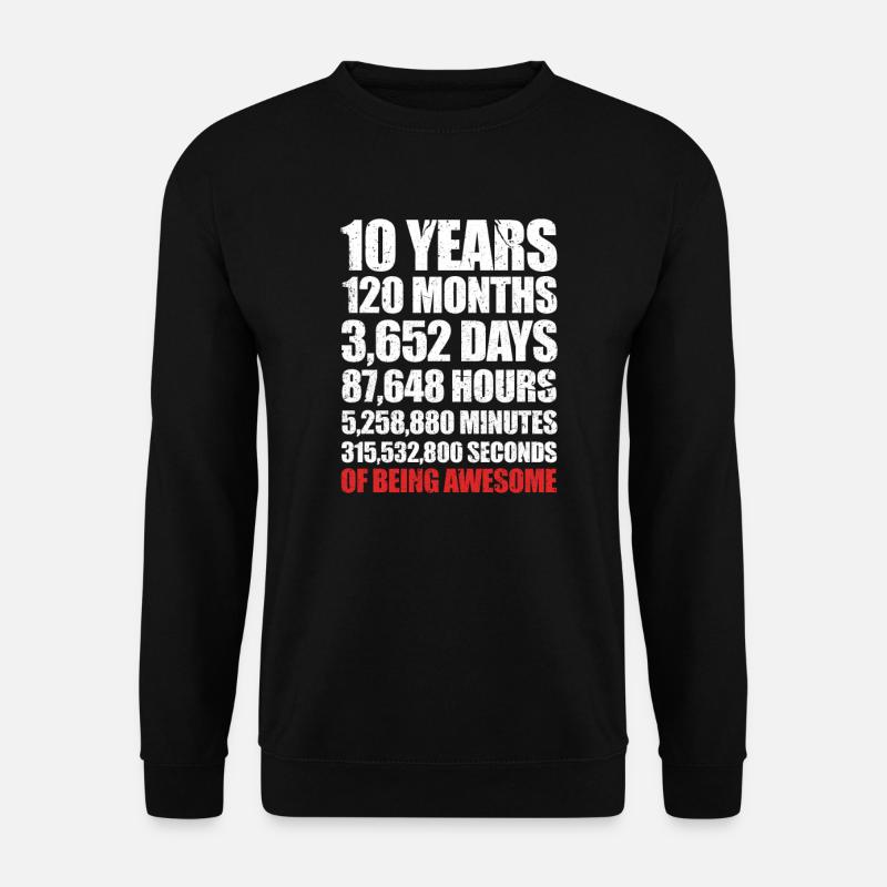 10. Geburtstag 10 Jahre 2009 2010 Bday Geschenk - Unisex Pullover - Schwarz