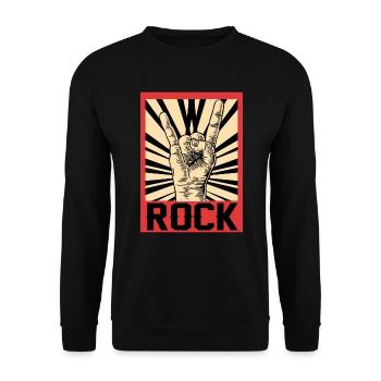 Rock - Unisex Pullover - Schwarz - Vorne - Alina (178cm) & Michal (187cm)
